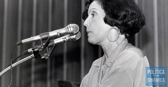 Myrian discursando em agosto de 1987 (Foto: Arquivo Câmara dos Deputados)