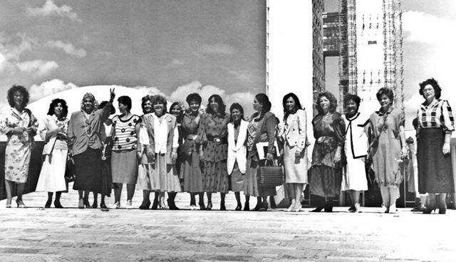 Foto histórica da bancada feminina na época da Assembleia Nacional Constituinte de 1988 (Foto: Arquivo/Câmara dos Deputados)