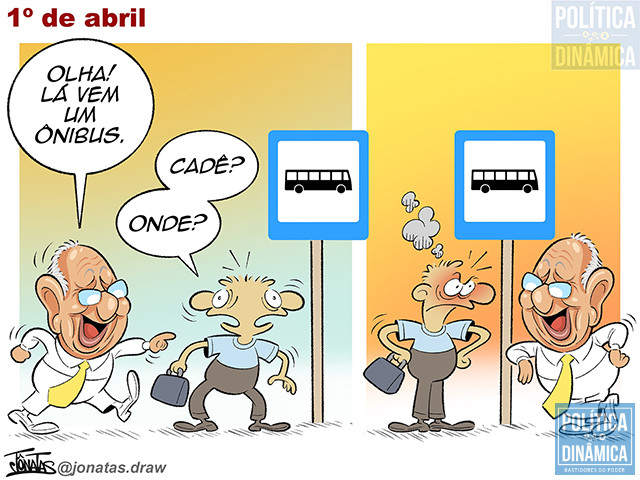 Teresina sem ônibus (Charge Jônatas)