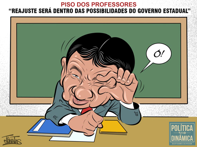 Governo do Piauí sinaliza que aumento será menor (Foto: Charge/Jônatas/PoliticaDinamica)