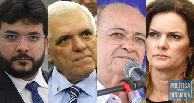 Pré-candidatos Rafael Fonteles, Themístocles Filhos, Silvio Mendes e Iracema Portella são colocados como opção aos eleitores na pesquisa. 