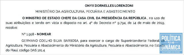 Portaria saiu no Diário Oficial da União desta terça-feira, 9 (Foto: Reprodução/DOU)