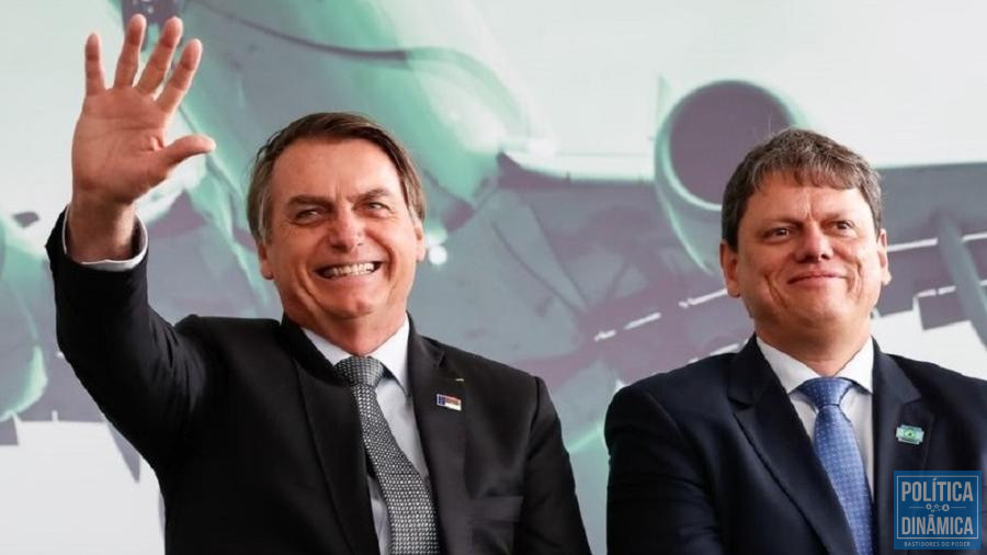Jair Bolsonaro e o governador de São Paulo, Tarcísio de Freitas (foto: Reprodução | UOL)