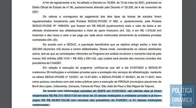 Segundo relatório do TCE, resta ainda mais de R$ 200 milhões a serem pagos pelo Governo às empresas contratadas (foto: reprodução)