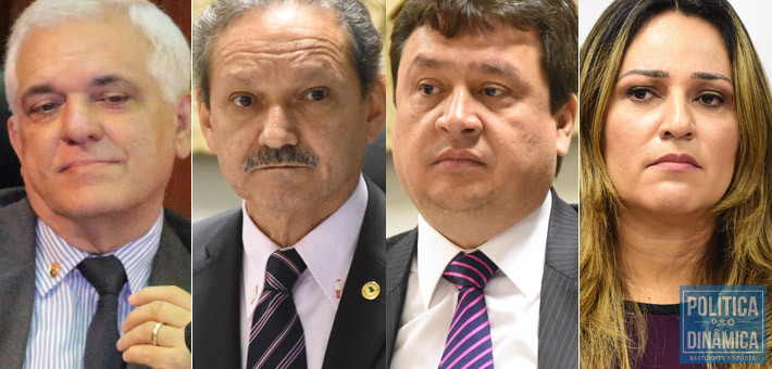 Themístocles, Wilson, Nerinho e Rejane: os nomes deles estão circulando nos bastidores como virtuais candidatos a ocupar o lugar de Luciano Nunes no TCE-PI (fotos: Jailson Soares | PoliticaDinamica.com)