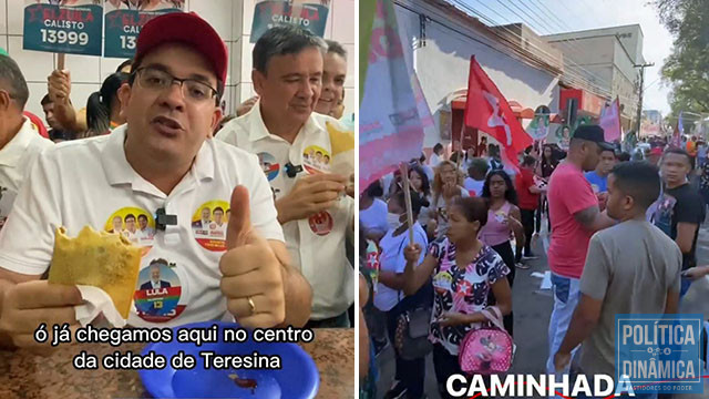 Rafael Fonteles inicia a semana com caminhada pelo Centro da cidade de Teresina (foto: redes sociais do candidato)