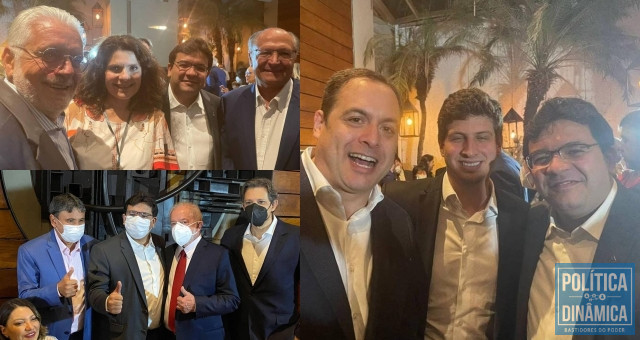 Logo após entrar no evento, políticos retiraram as máscaras e se aglomeraram no evento com mais de 500 pessoas em restaurante de São Paulo. (foto: reprodução Instagram)