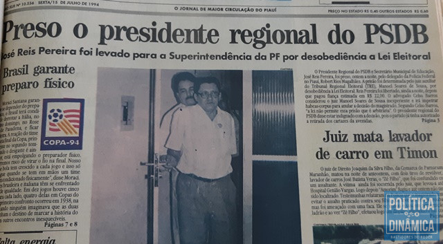 Fato foi manchete de capa do jornal O Dia (Foto: Reprodução/Arquivo Público)