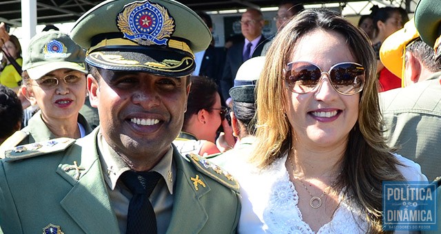O major Ronald virou tenente-coronel em 2016, em evento prestigiado pela primeira-dama e secretária de Educação Rejane Dias (foto: Jailson Soares | PoliticaDinamica.com)