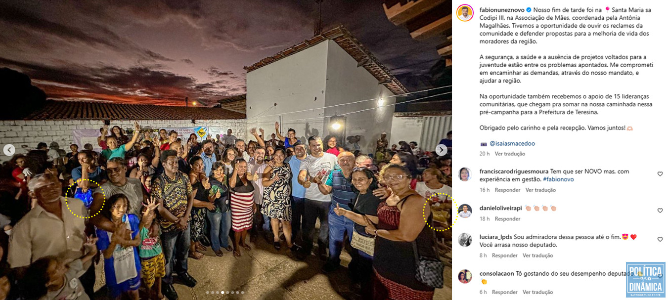 Em foto feita no início da noite, pessoas ainda estão segurando sacolas do Projeto Viver (foto: Instagram)