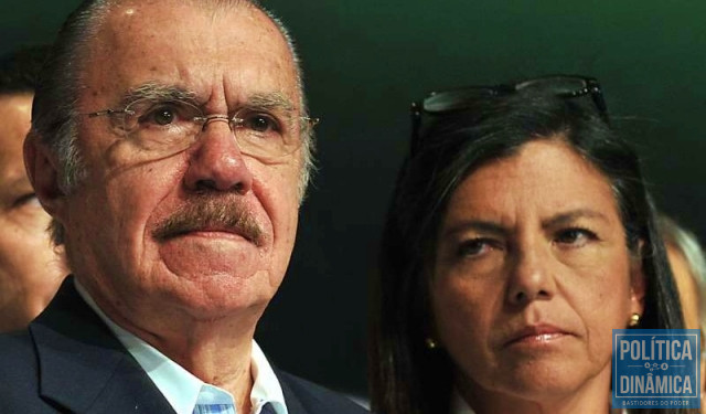 Ex-presidente José Sarney e sua filha Roseana Sarney. 