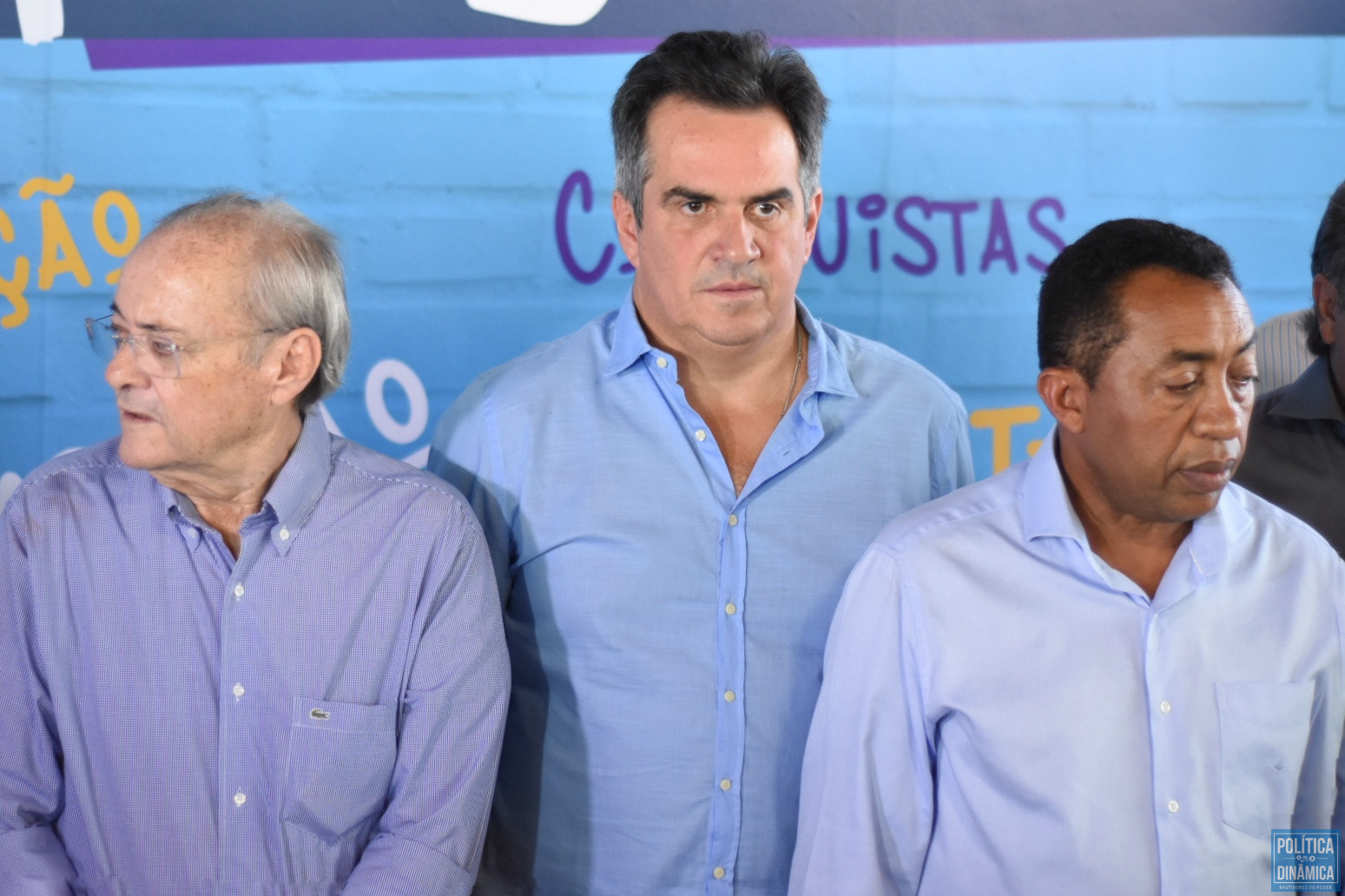 Da esquerda para a direita: Silvio Mendes, ex-prefeito de Teresina; o senador Ciro Nogueira e o presidente do PP-PI, Joel Rodrigues (foto: Jailson Soares | PD)
