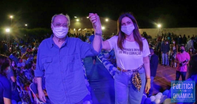 Silvio Mendes e Iracema Portela durante encontro do PP em Buriti dos Lopes no último dia 02/09/2021.