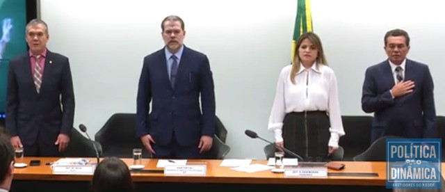 Presidente do STF participou da aberta da Comissão (Foto: Reprodução/TV Câmara)