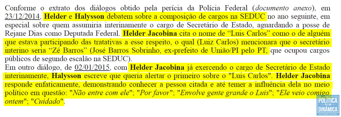 O esquema de desvio de recursos do transporte escolar começou antes mesmo do governo de Wellington Dias ter iniciado oficialmente (imagem: Trecho da denúncia do MPF)