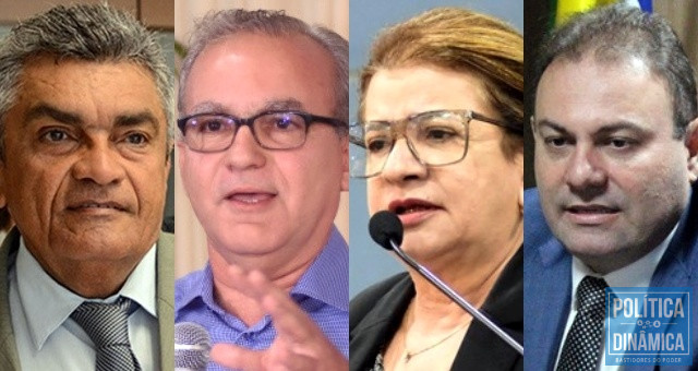 Ferreira, Firmino, Graça e Jeová estão na lista dos "vereadores campeões" em Teresina (Fotos: Jailson Soares/PoliticaDinamica.com)