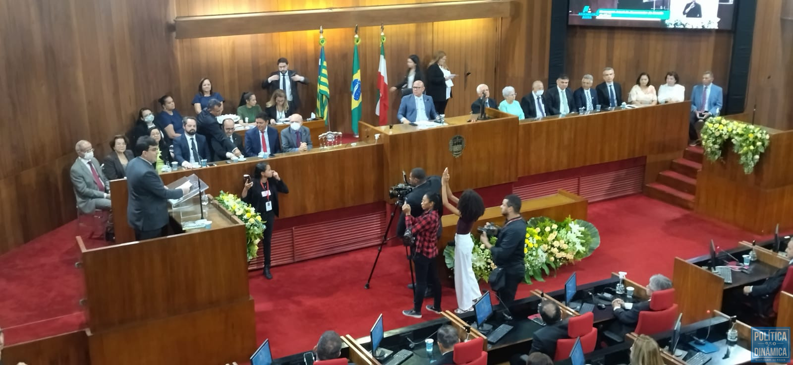 Na mensagem, governador iniciou fazendo crítica ao ex-governo de Bolsonaro e disse que os tempos sombrios passaram (foto: Política Dinâmica)