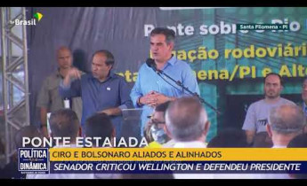 Em discurso, Ciro defende Bolsonaro e ataca Wellington Dias